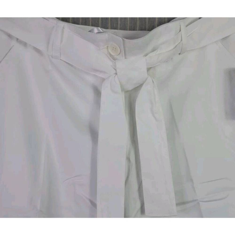 Women’s White Tie-Waist Tapered Pants - Picture 4 of 6